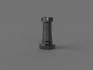 3D LOW POLY CASTLE PRINTABLE MODEL 3D Model