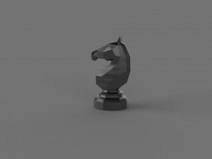 3D LOW POLY HORSE PRINTABLE MODEL 3D 모델