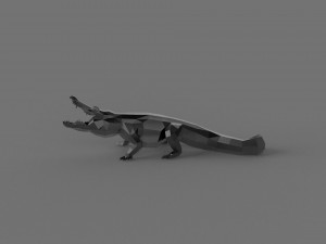 3D LOW POLY CROCODILE PRINTABLE MODEL Model 3D