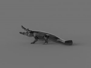 3D LOW POLY CROCODILE PRINTABLE MODEL 3D Model