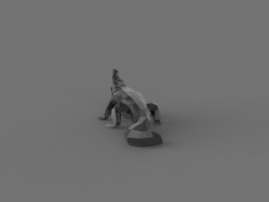 3D LOW POLY CROCODILE PRINTABLE MODEL Modelo 3D