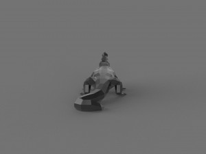 3D LOW POLY CROCODILE PRINTABLE MODEL Modelo 3D