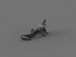 3D LOW POLY CROCODILE PRINTABLE MODEL 3D Model