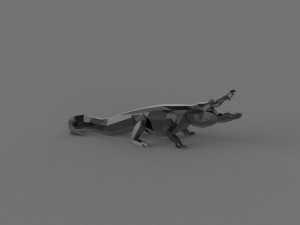 3D LOW POLY CROCODILE PRINTABLE MODEL Modelo 3D