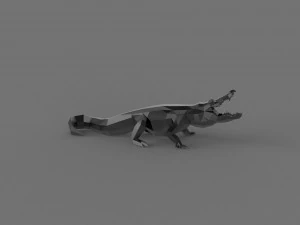 3D LOW POLY CROCODILE PRINTABLE MODEL 3D Model