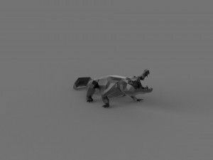 3D LOW POLY CROCODILE PRINTABLE MODEL Modelo 3D