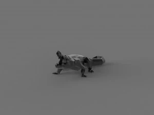 3D LOW POLY CROCODILE PRINTABLE MODEL 3D Model