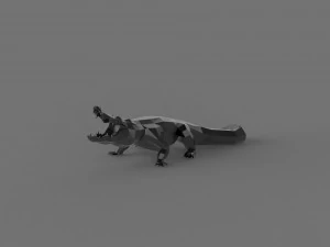 3D LOW POLY CROCODILE PRINTABLE MODEL 3D Model