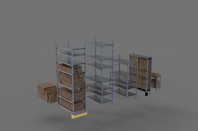 3d rack system equpment props 3D-Modell .c4d .max .obj .3ds .fbx .stl .blend 