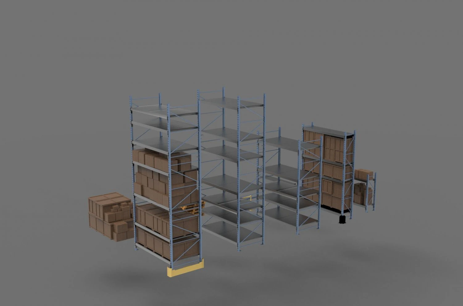 3d rack system equpment props 3D Model .c4d .max .obj .3ds .fbx .stl .blend 