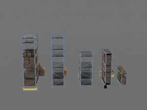 3d rack system equpment props 3D Model