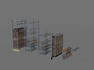 3d rack system equpment props 3D-Modell