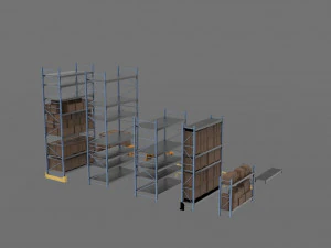 3d rack system equpment props 3D Model
