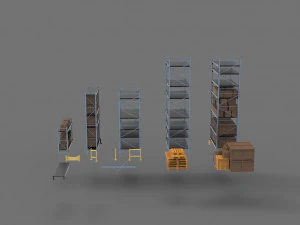 3d rack system equpment props 3D Model