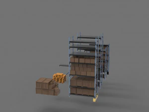 3d rack system equpment props 3D Model