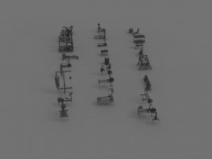 3d gym equpment pack 3D 模型