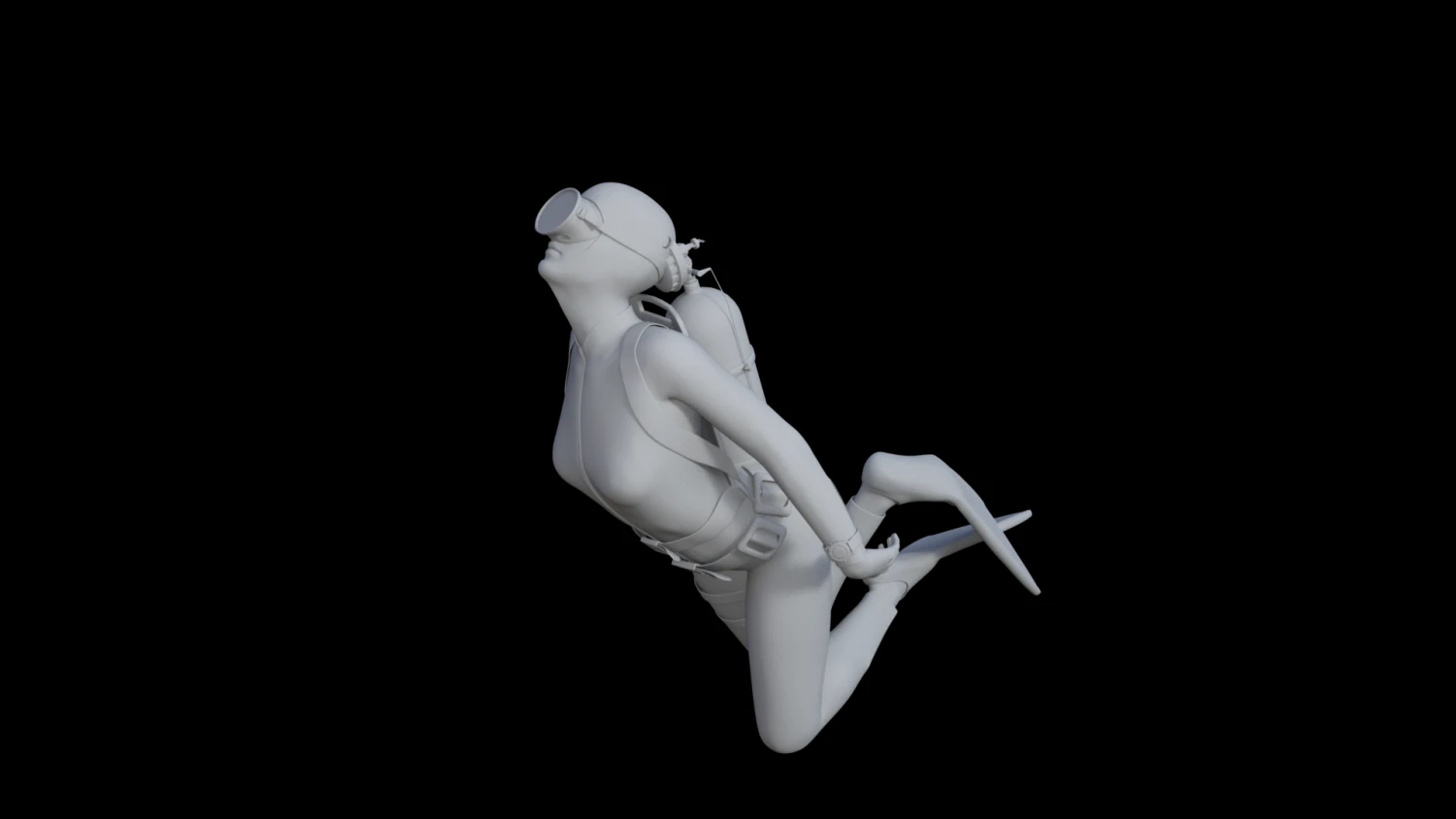 3d scuba poses for printing 3D Print Model .c4d .max .obj .3ds .fbx .stl .blend 