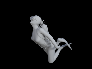 3d scuba poses for printing 3Dプリントモデル