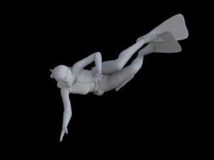 3d scuba poses for printing 3D 打印模型