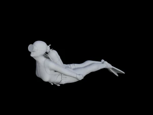 3d scuba poses for printing 3D Print Model