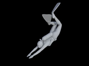 3d scuba poses for printing 3D Print Model