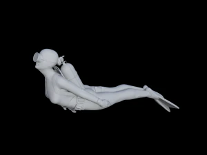 3d scuba poses for printing 3D Print Model