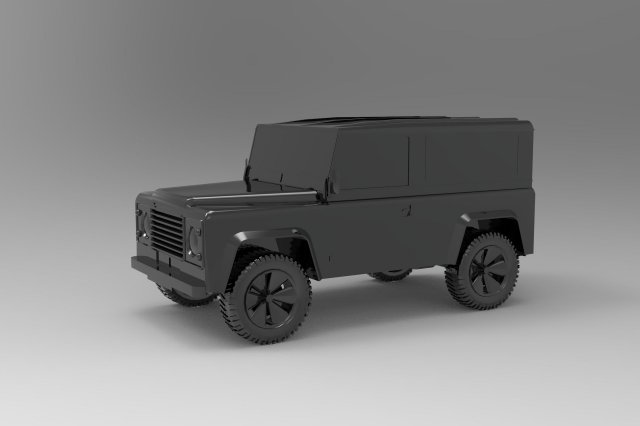 Land Rover Defender Car READY TO PRINT MODEL 3D 打印模型 .c4d .max .obj .3ds .fbx .stl .blend