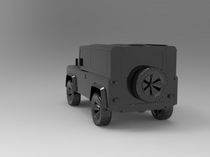 Land Rover Defender Car READY TO PRINT MODEL 3D 打印模型