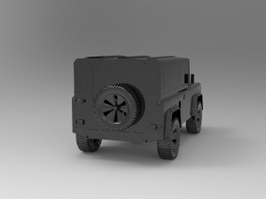 Land Rover Defender Car READY TO PRINT MODEL 3D 打印模型