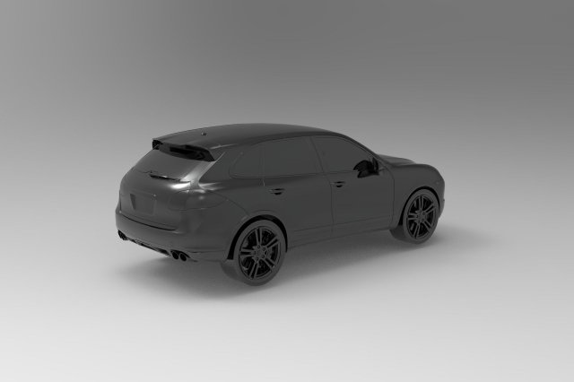 Porsche Cayenne II Turbo car READY TO PRINT MODEL Model Cetak 3D .c4d .max .obj .3ds .fbx .stl .blend 
