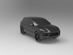 Porsche Cayenne II Turbo car READY TO PRINT MODEL Model Cetak 3D