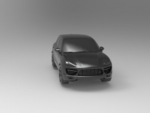 Porsche Cayenne II Turbo car READY TO PRINT MODEL Model Cetak 3D