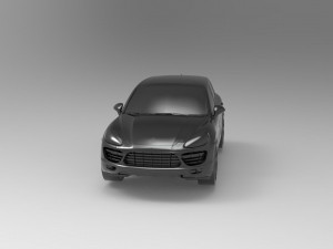 Porsche Cayenne II Turbo car READY TO PRINT MODEL Model Cetak 3D