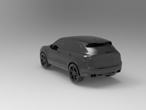Porsche Cayenne II Turbo car READY TO PRINT MODEL Model Cetak 3D