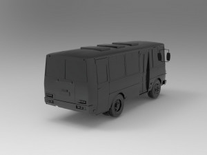PAZ-3205 car - Bus READY TO PRINT MODEL Modelo de Impressão 3D