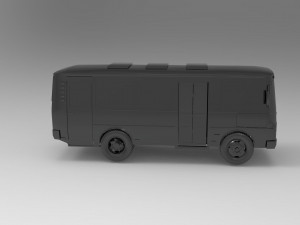PAZ-3205 car - Bus READY TO PRINT MODEL Modèles 3D en vedette