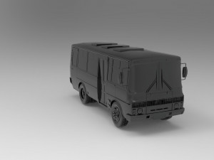PAZ-3205 car - Bus READY TO PRINT MODEL Modèles 3D en vedette