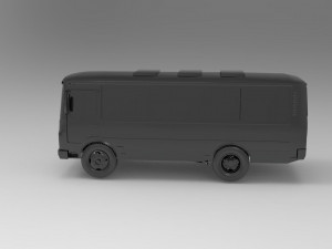 PAZ-3205 car - Bus READY TO PRINT MODEL Modèles 3D en vedette