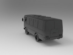 PAZ-3205 car - Bus READY TO PRINT MODEL Modèles 3D en vedette