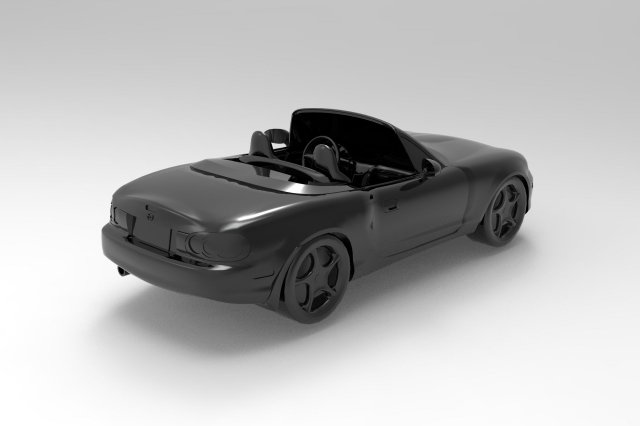 Mazda MX5 READY TO PRINT MODEL Modello di stampa 3D .c4d .max .obj .3ds .fbx .stl .blend 