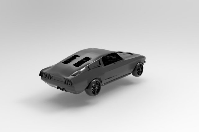Mustang car READY TO PRINT MODEL Model do druku 3D .c4d .max .obj .3ds .fbx .stl .blend 