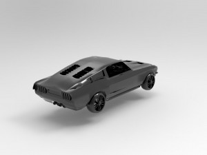 Mustang car READY TO PRINT MODEL 3Dプリントモデル