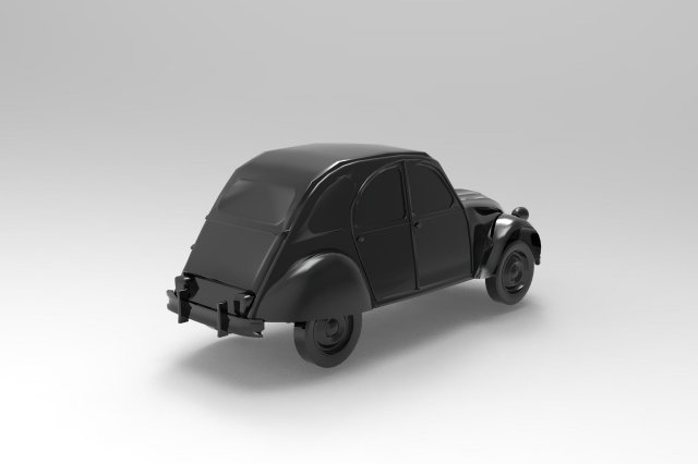 Citroen 3CV READY TO PRINT MODEL 3D Print Model .c4d .max .obj .3ds .fbx .stl .blend
