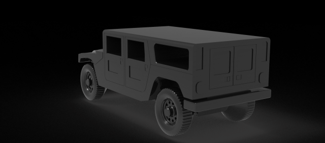 Car Hummer H1 READY TO PRINT MODEL 3D Druckmodell .c4d .max .obj .3ds .fbx .stl .blend