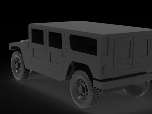 Car Hummer H1 READY TO PRINT MODEL 3Dプリントモデル