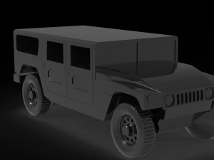 Car Hummer H1 READY TO PRINT MODEL 3D Print Model