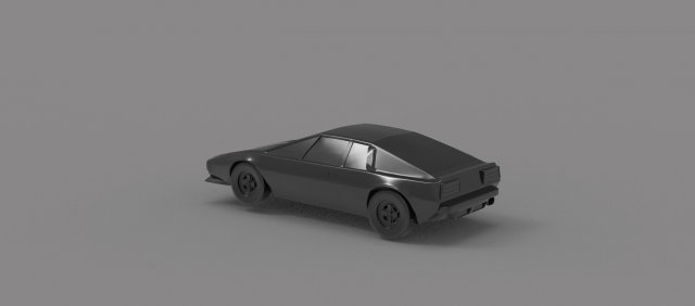 Car Lotus Esprit s2 1978 READY TO PRINT MODEL Modelo de Impressão 3D .c4d .max .obj .3ds .fbx .stl .blend 