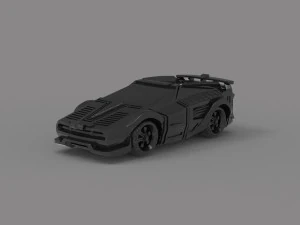 Cyberpunk Street Car BASKIYA HAZIR MODEL 3D Baskı Modeli