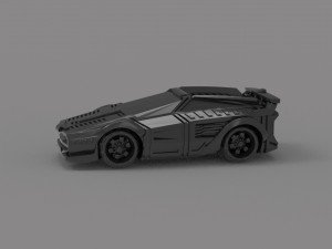 Cyberpunk Street Car READY TO PRINT MODEL Modello di stampa 3D