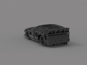 Cyberpunk Street Car READY TO PRINT MODEL Modello di stampa 3D